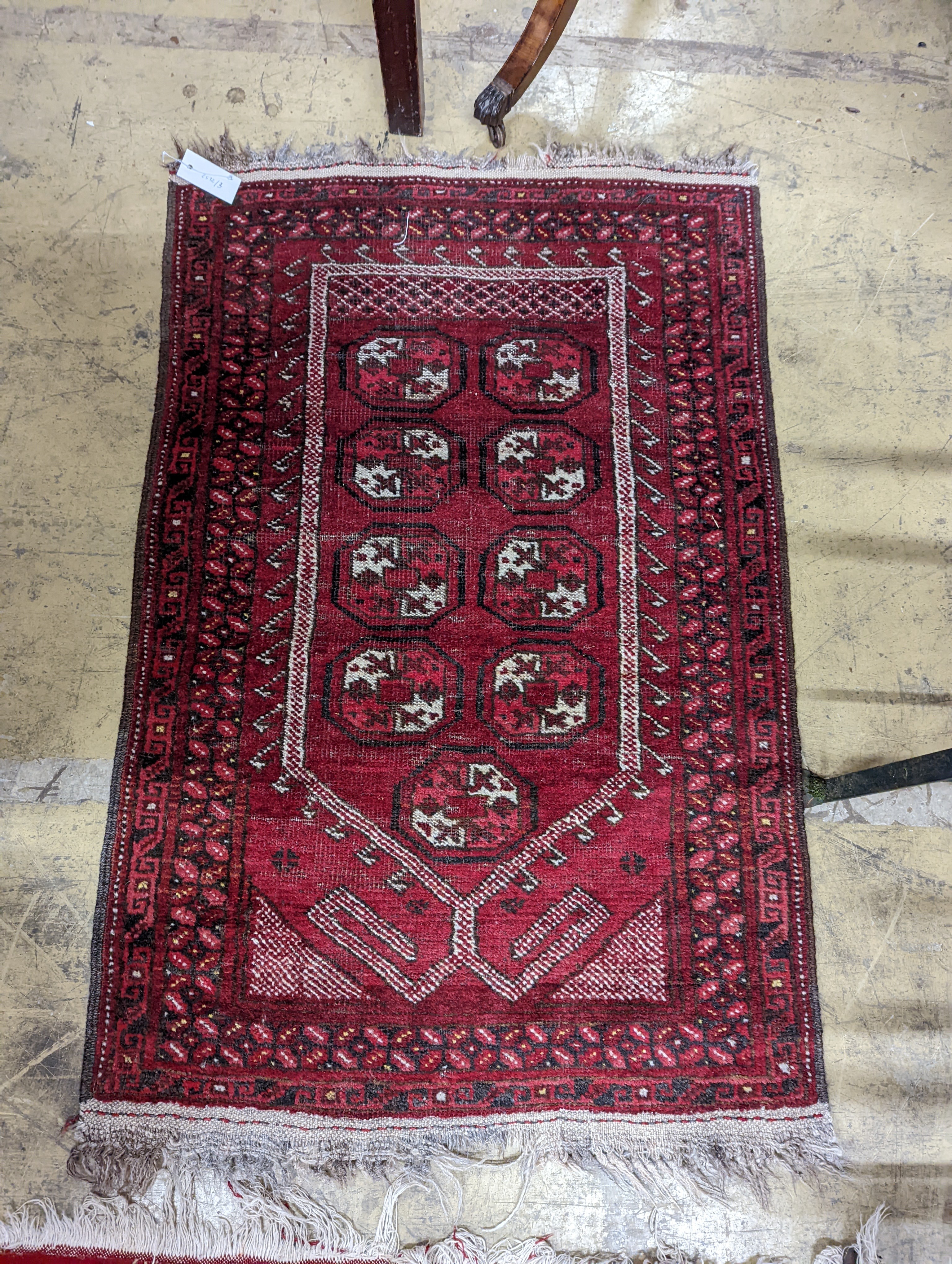 Three Bokhara rugs, largest 134 x 99cm